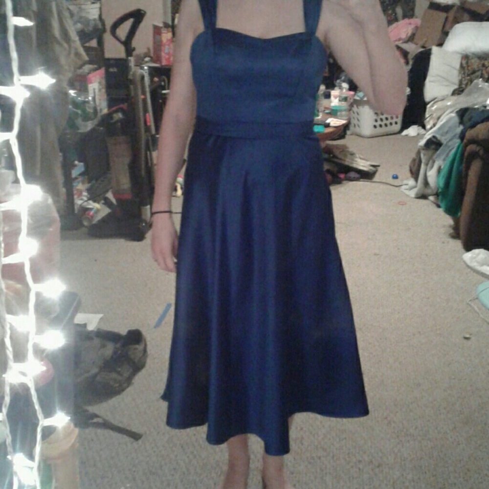 Horizon Blue bridesmaid dress